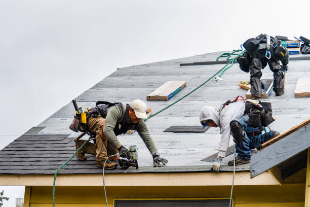 Professional Roofing technician working in Guilderland Center, NY